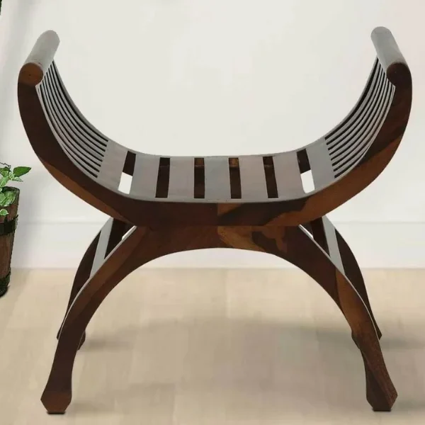 Bramley Sheesham Wood Seating Stool In Honey Finish