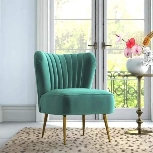 Ritaro Wide Velvet Wingback Chair