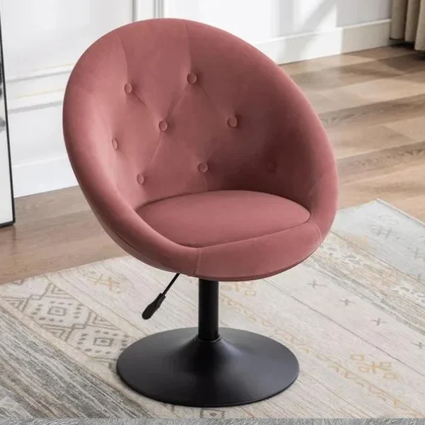 Wide Tufted Velvet Barrel Chair
