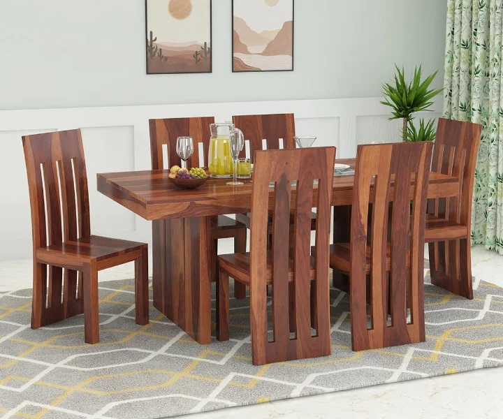 Wertex 6 Seater Dining Set with Cushion (11)