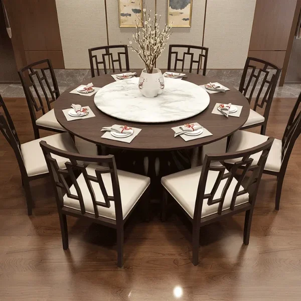 Wood Round Dining Table Set