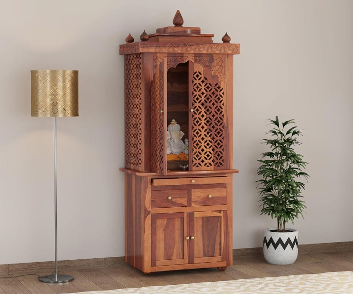 Ganesha Sheesham Wood Home Temple (4)