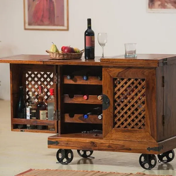 Solid Wood Jali Bar Tully