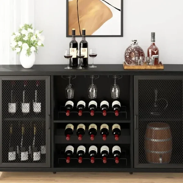 Wine Bar Cabinet  Coffee Bar Liquor Cabinet with Storage