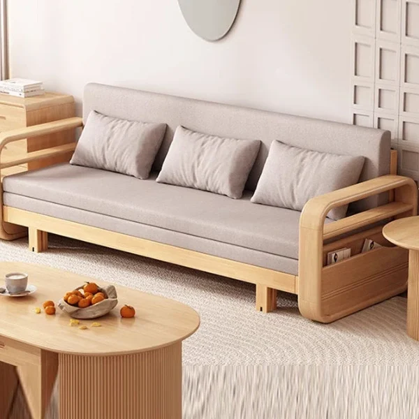Sofa cum Bed Simple solid wood living room