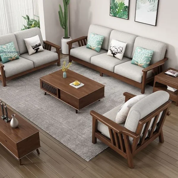 Verona Classic Wooden Sofa Set