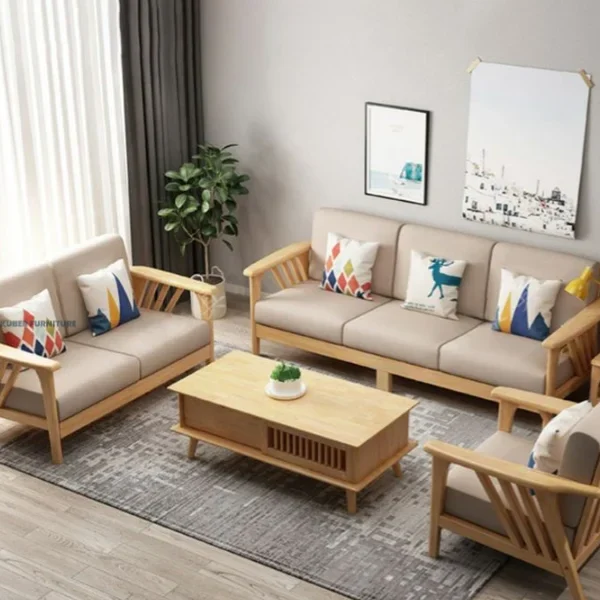 Verona Classic Pine  Wooden Sofa Set